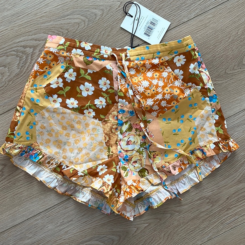 Spell & The Gypsy Collective Freda Organic Cotton Patchwork Floral Shorts